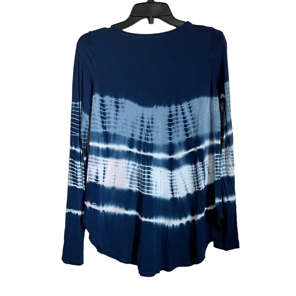 American Eagle Outfitters AEO Soft Sexy T-Shirt Blue Tie Dye Knots Long Slv Sz S - Picture 2 of 7